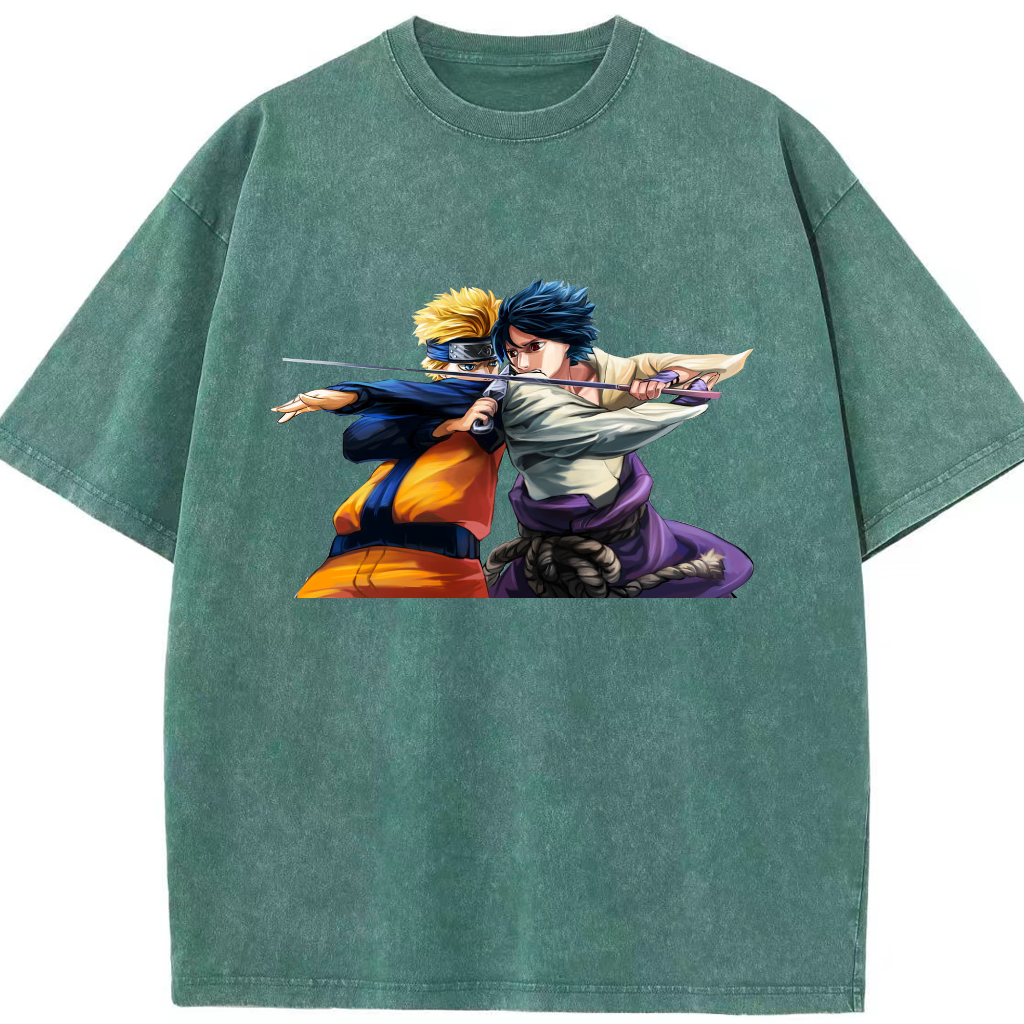 （画像用） NARUTO -ナルト- うずまき ナルト Uzumaki Naruto 綿100% ヴィンテージ風 半袖Tシャツ（フロントプリント）